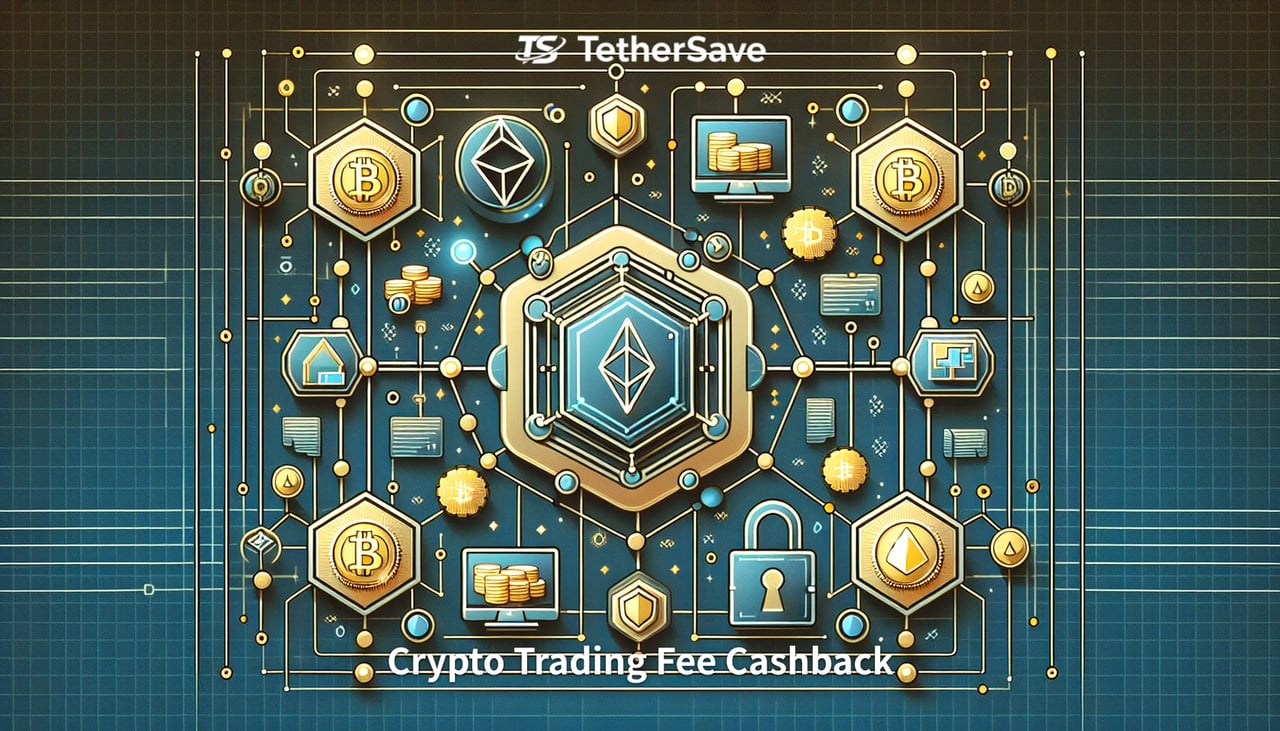 Abstract crypto landscape in blue, purple, and gold