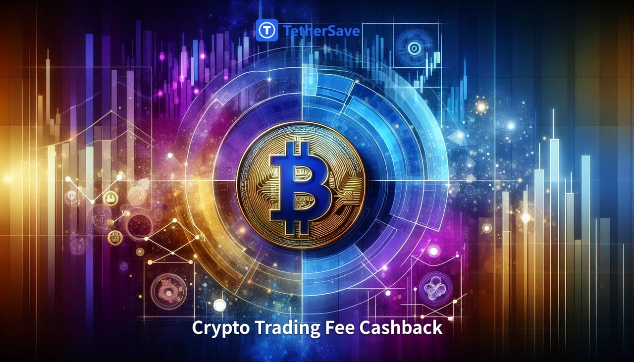 Bitcoin symbol with abstract financial charts