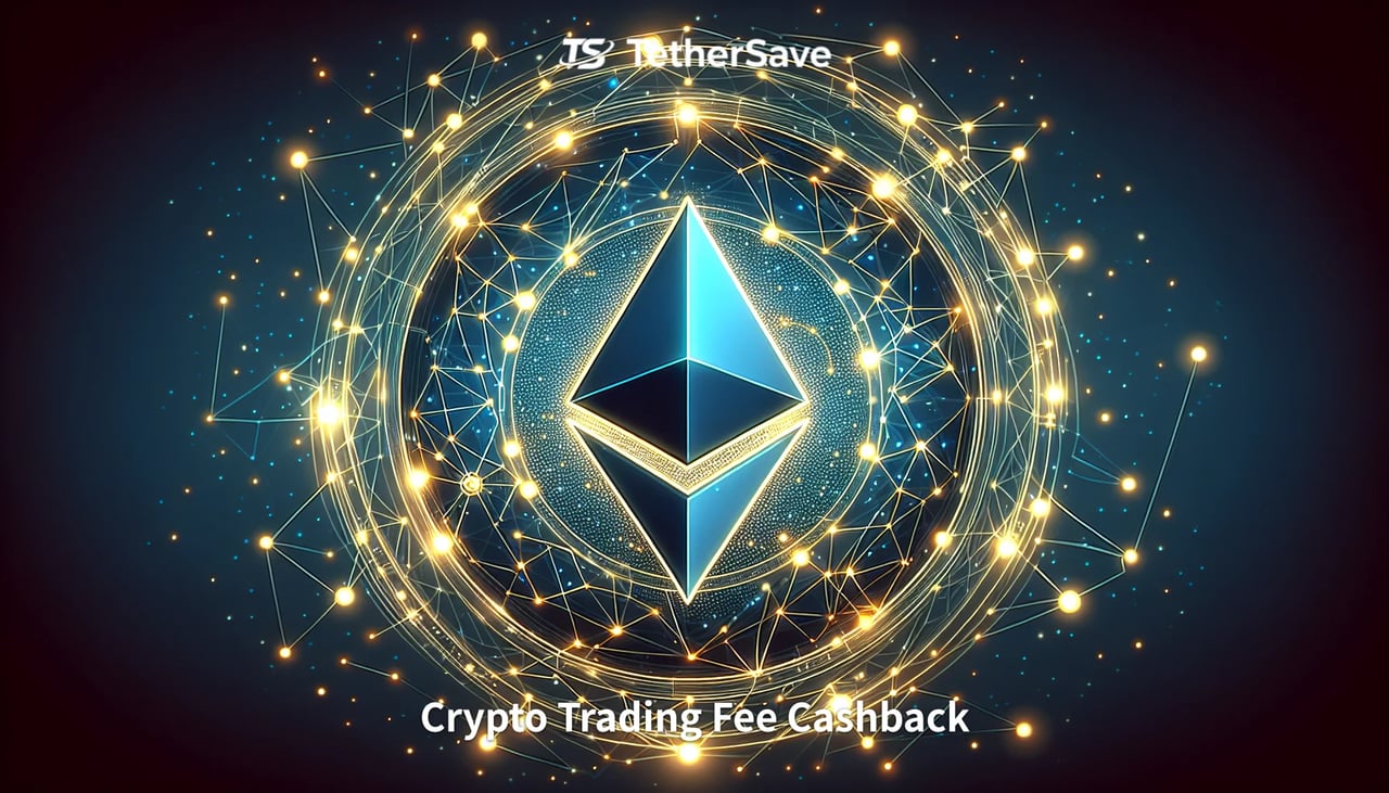 Abstract financial imagery with Ethereum theme