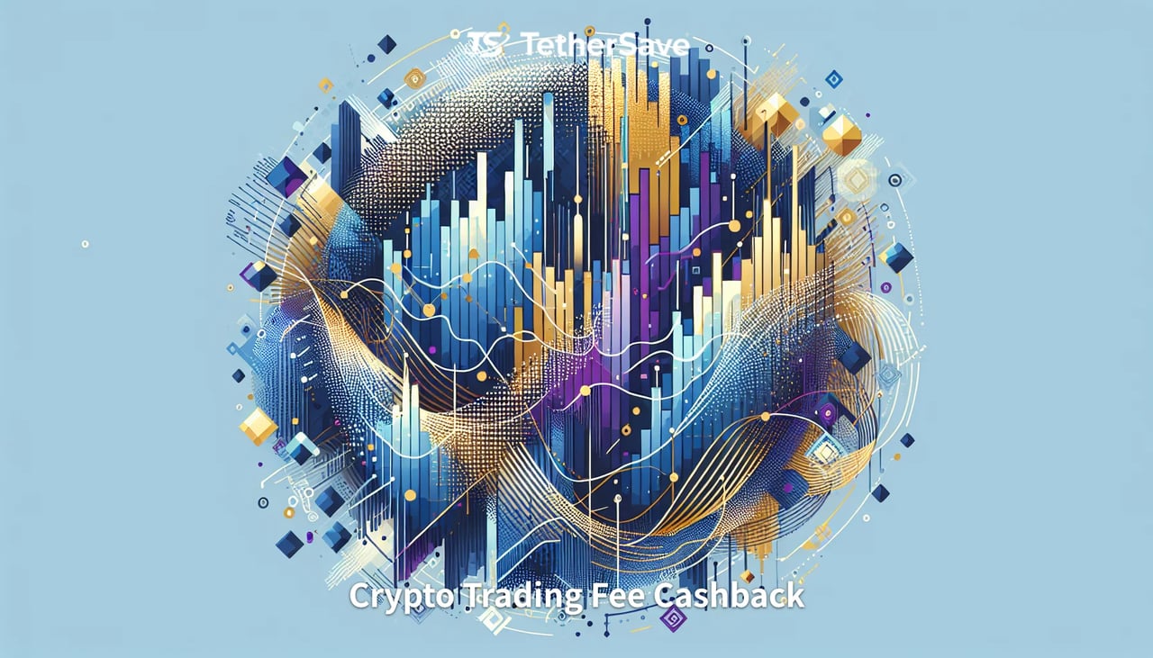 Abstract financial imagery with blue, purple, and gold tones representing market volatility