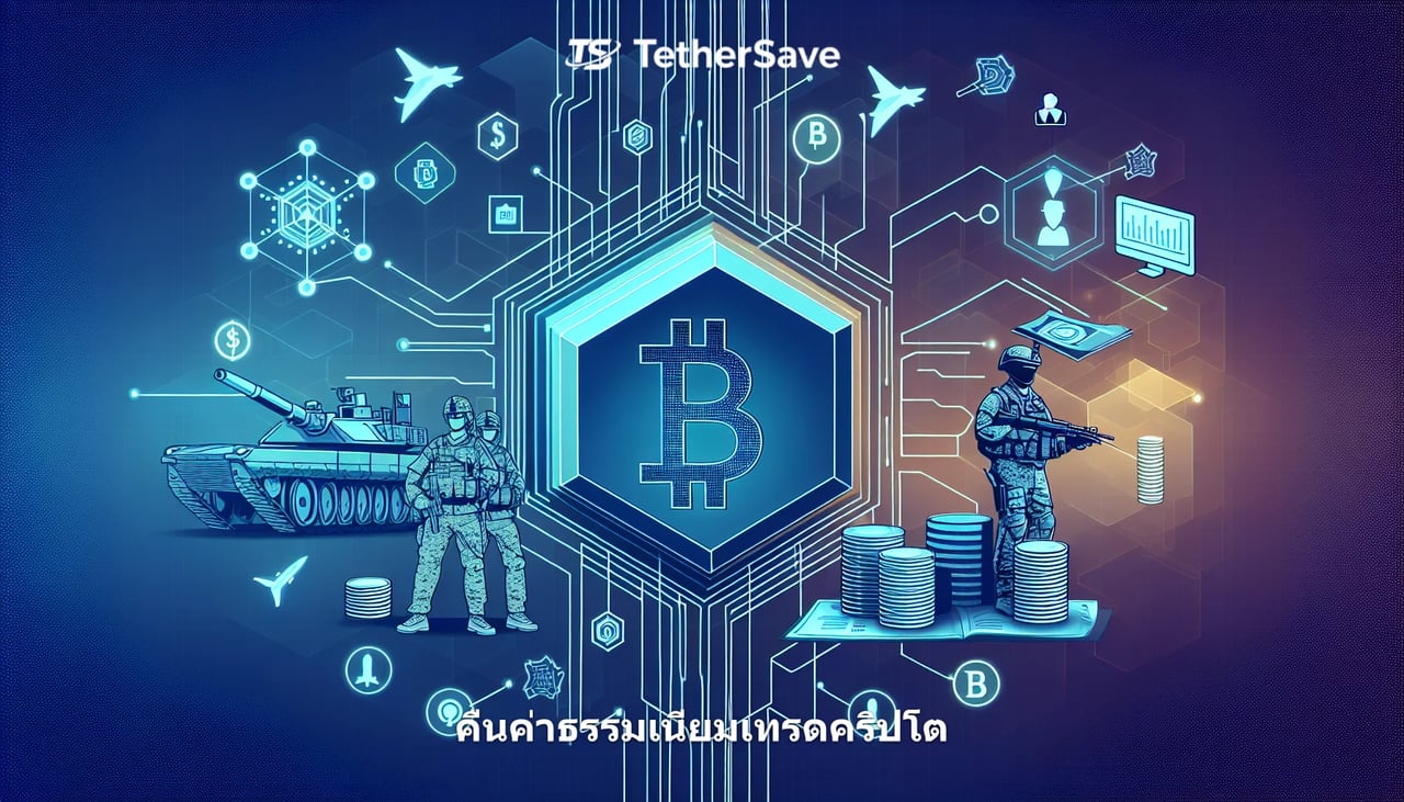 ภาพของทหารสหรัฐฯ และสกุลเงินดิจิทัล