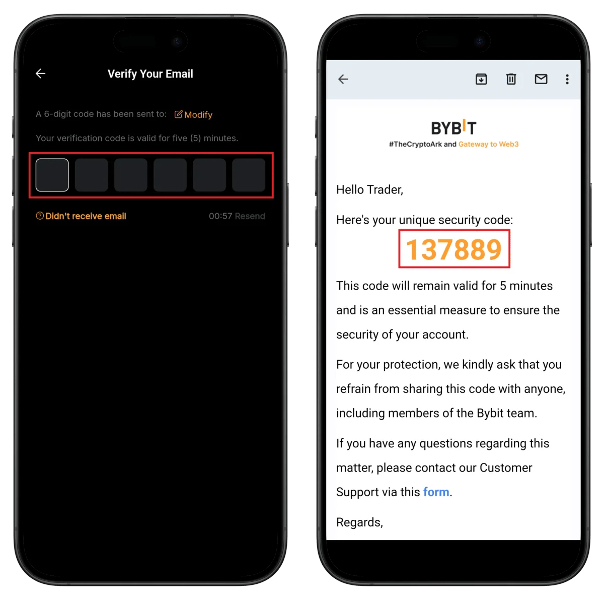Bybit Email Verification