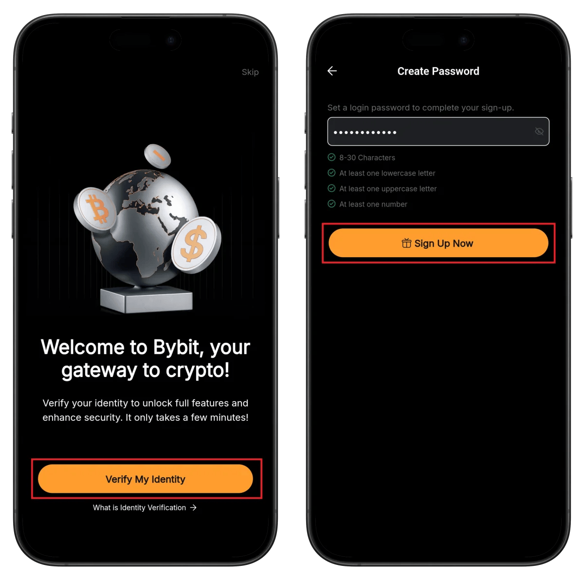 Bybit Password Creation