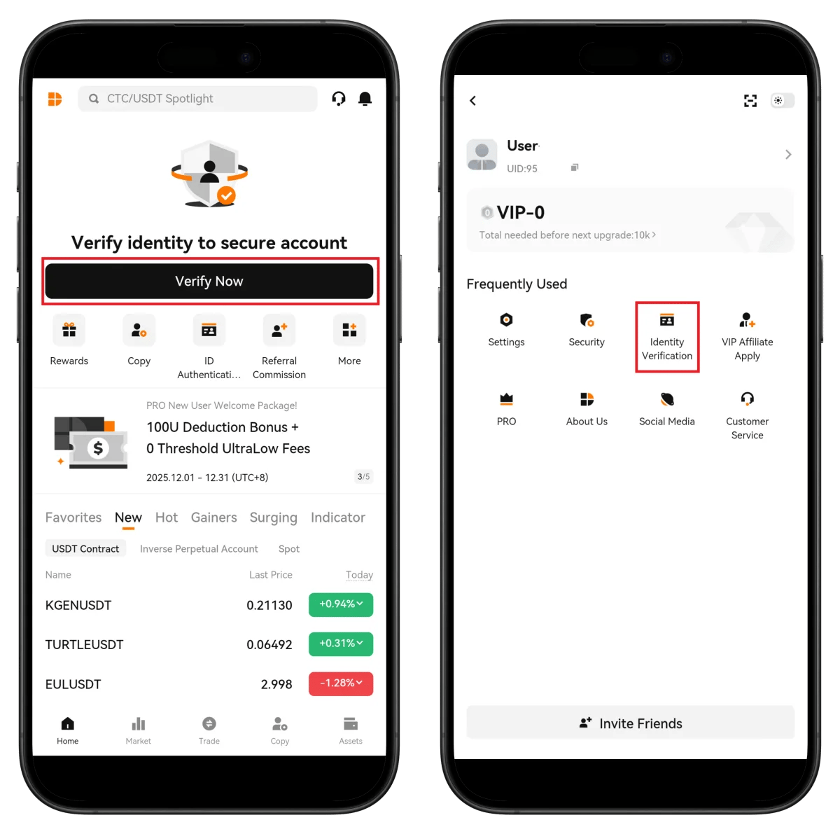 Deepcoin Start Verification