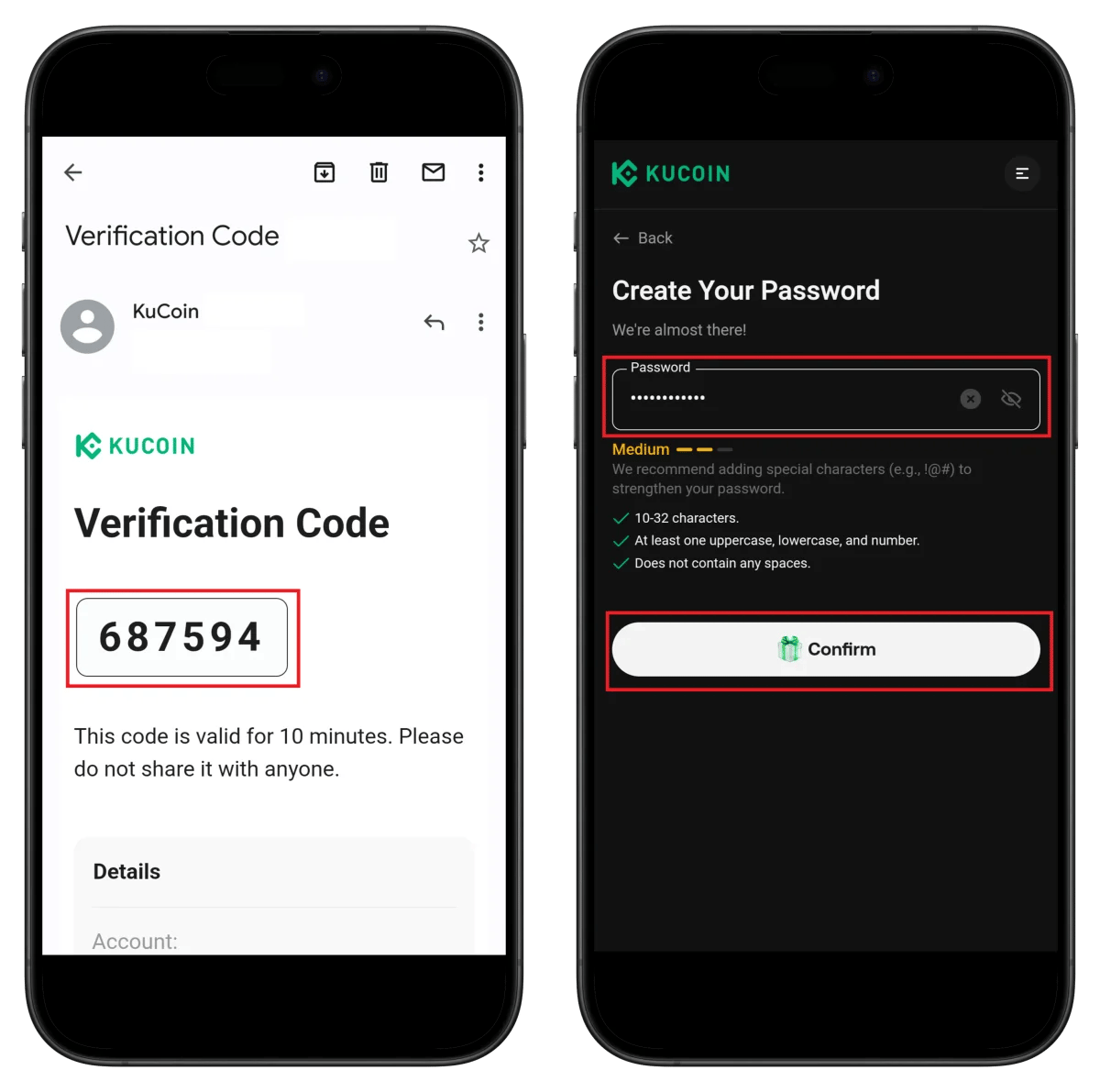 KuCoin Email Verification