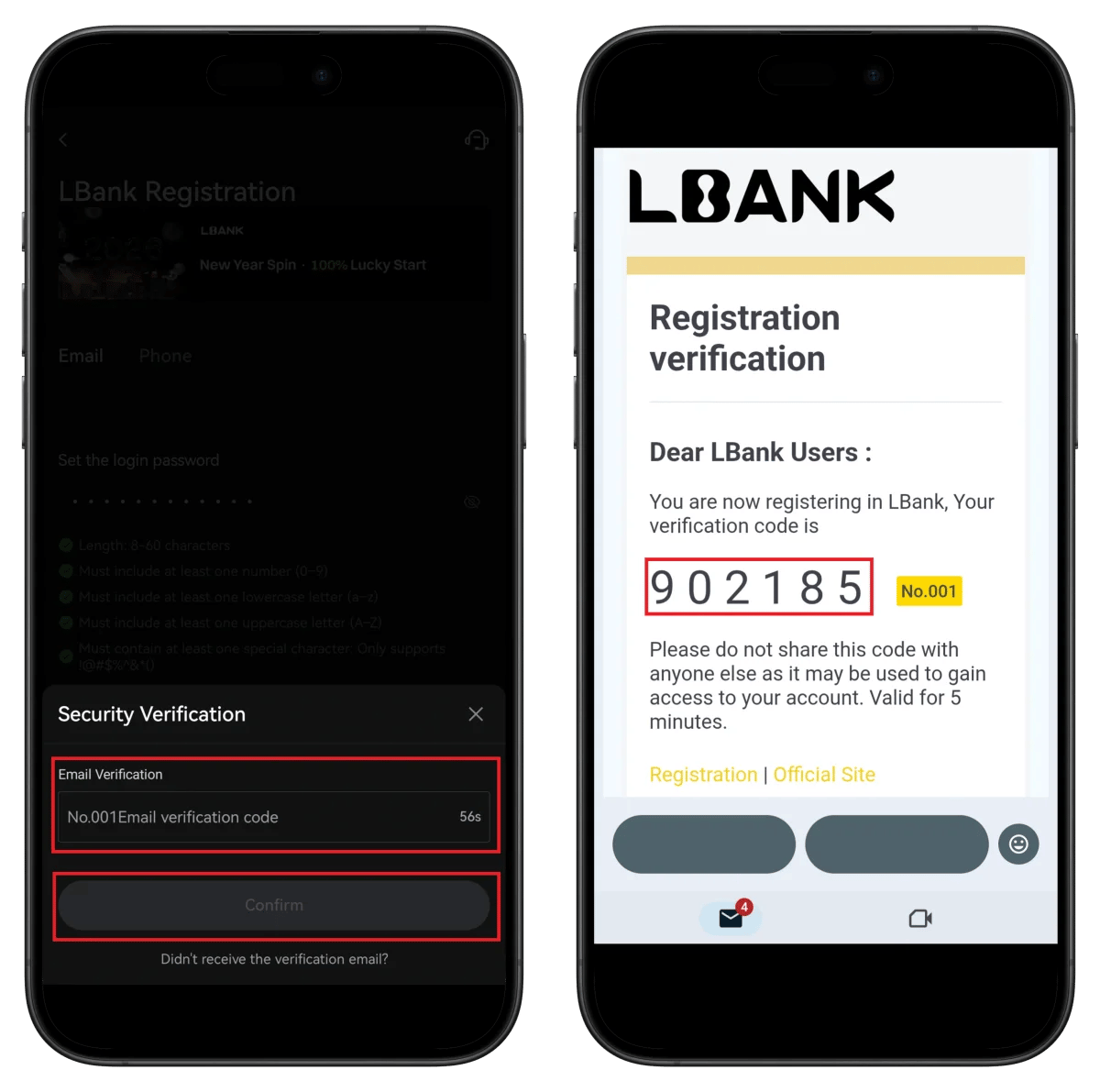 LBank Email Verification