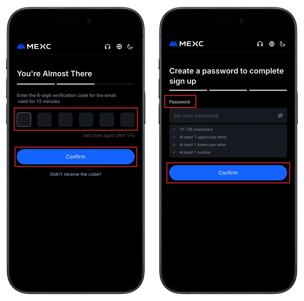 MEXC Email Verification