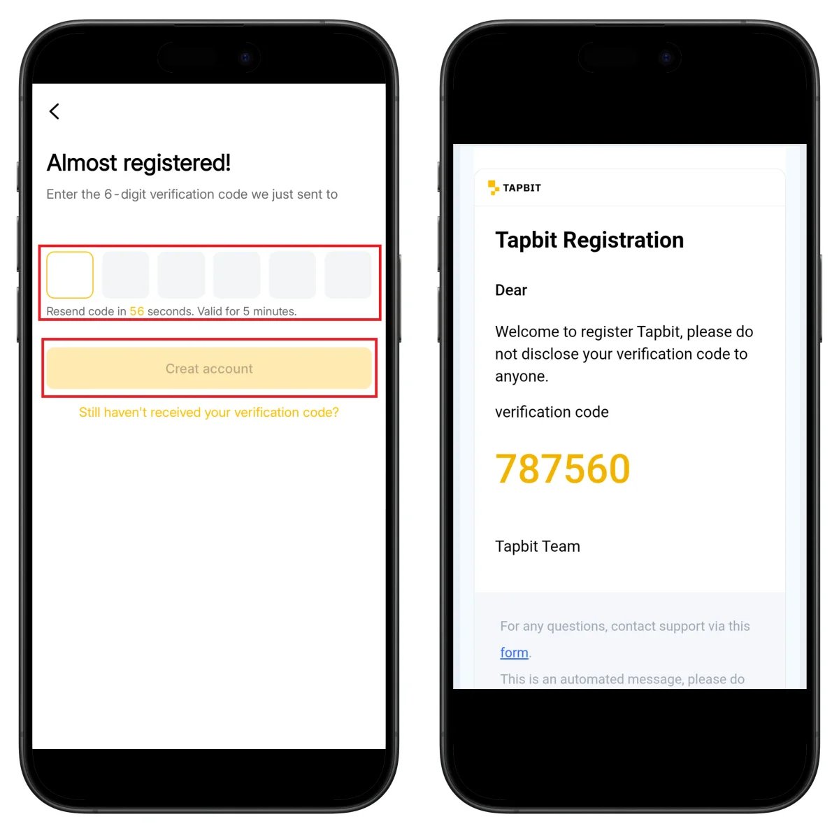 Tapbit Email Verification