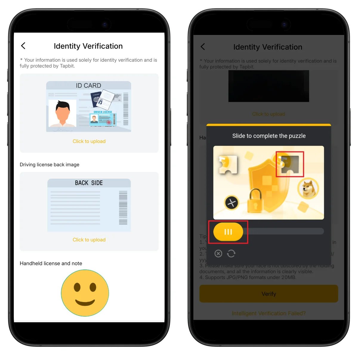 Tapbit Document Upload