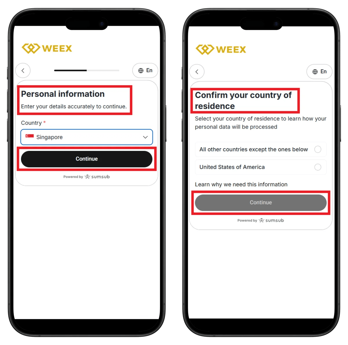 WEEX оршин суух улсыг сонгох WEEX улс сонгох