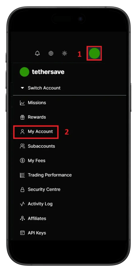 BitMEX UID確認 - ステップ 1