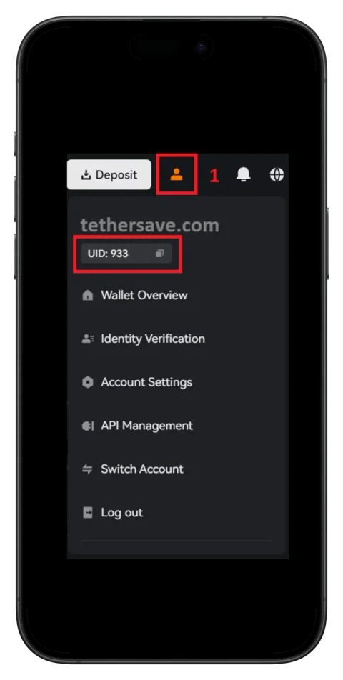 DeepCoin UID kontrolü