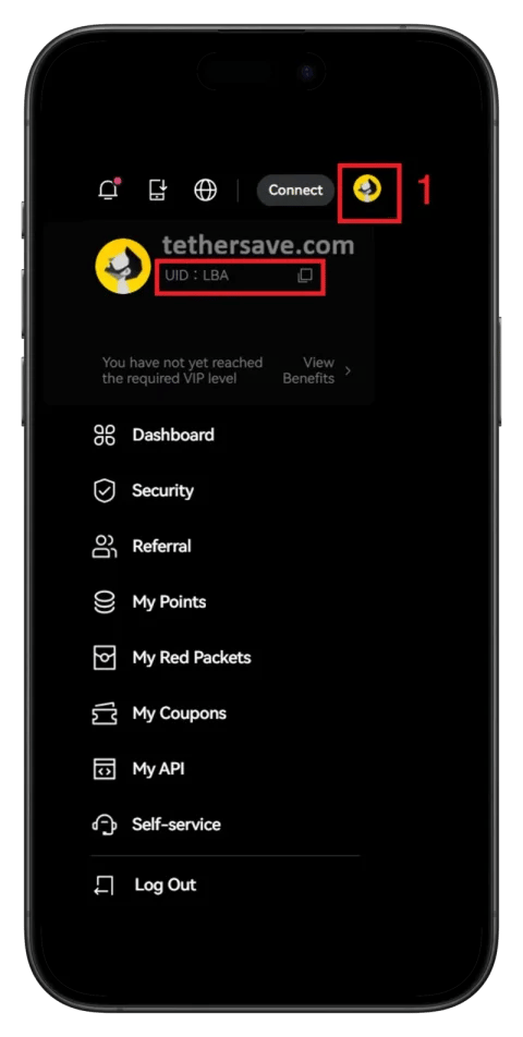 LBank UID tekshirish
