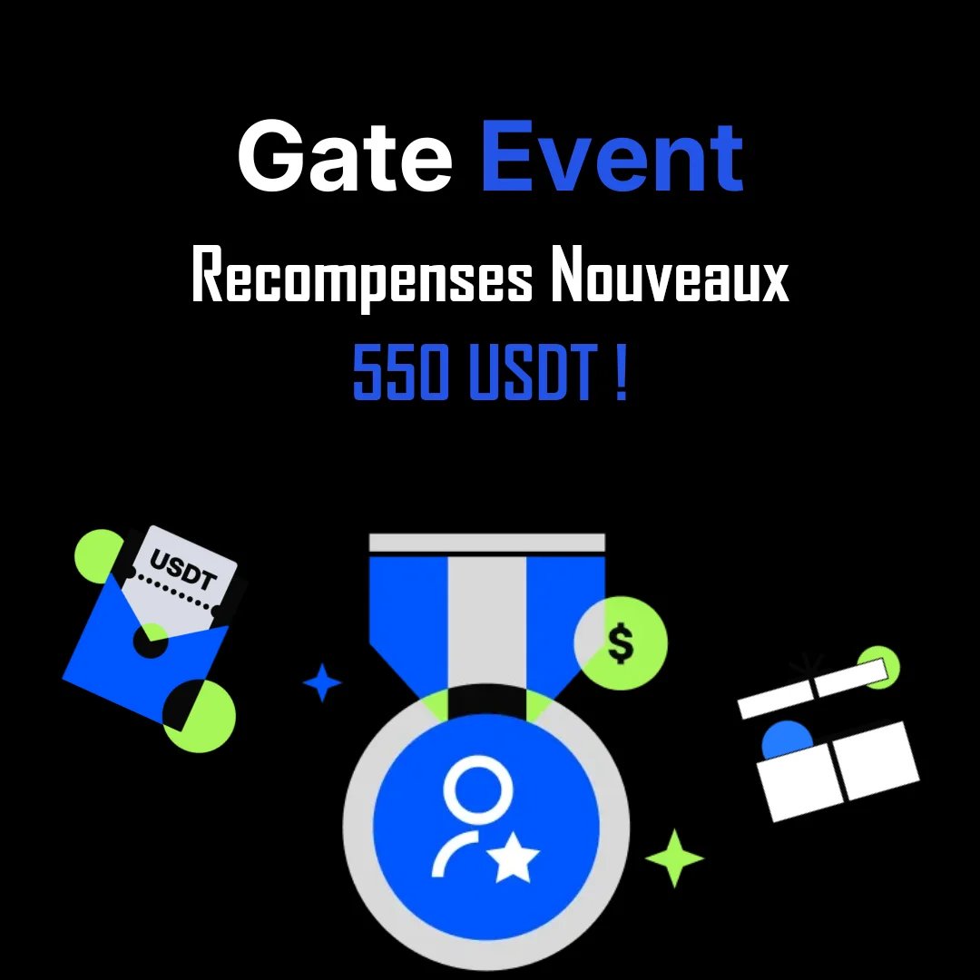 Gate.io Récompenses Exclusives Nouveaux Utilisateurs - Gagnez Jusqu'à 550 USDT