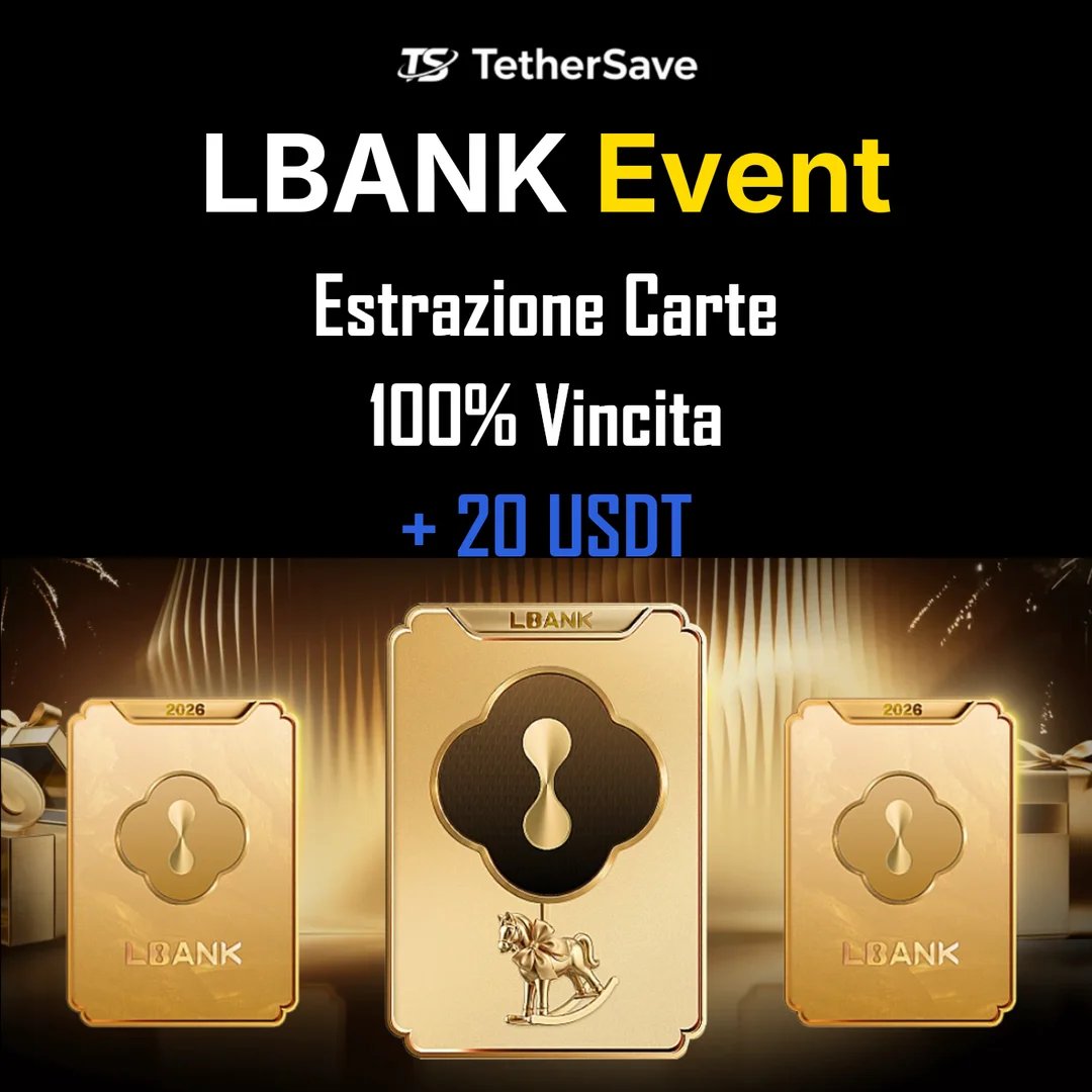 Evento Estrazione Carte di Capodanno LBank - 100% vincita ottieni BTC, ETH, SOL e altre ricompense crypto