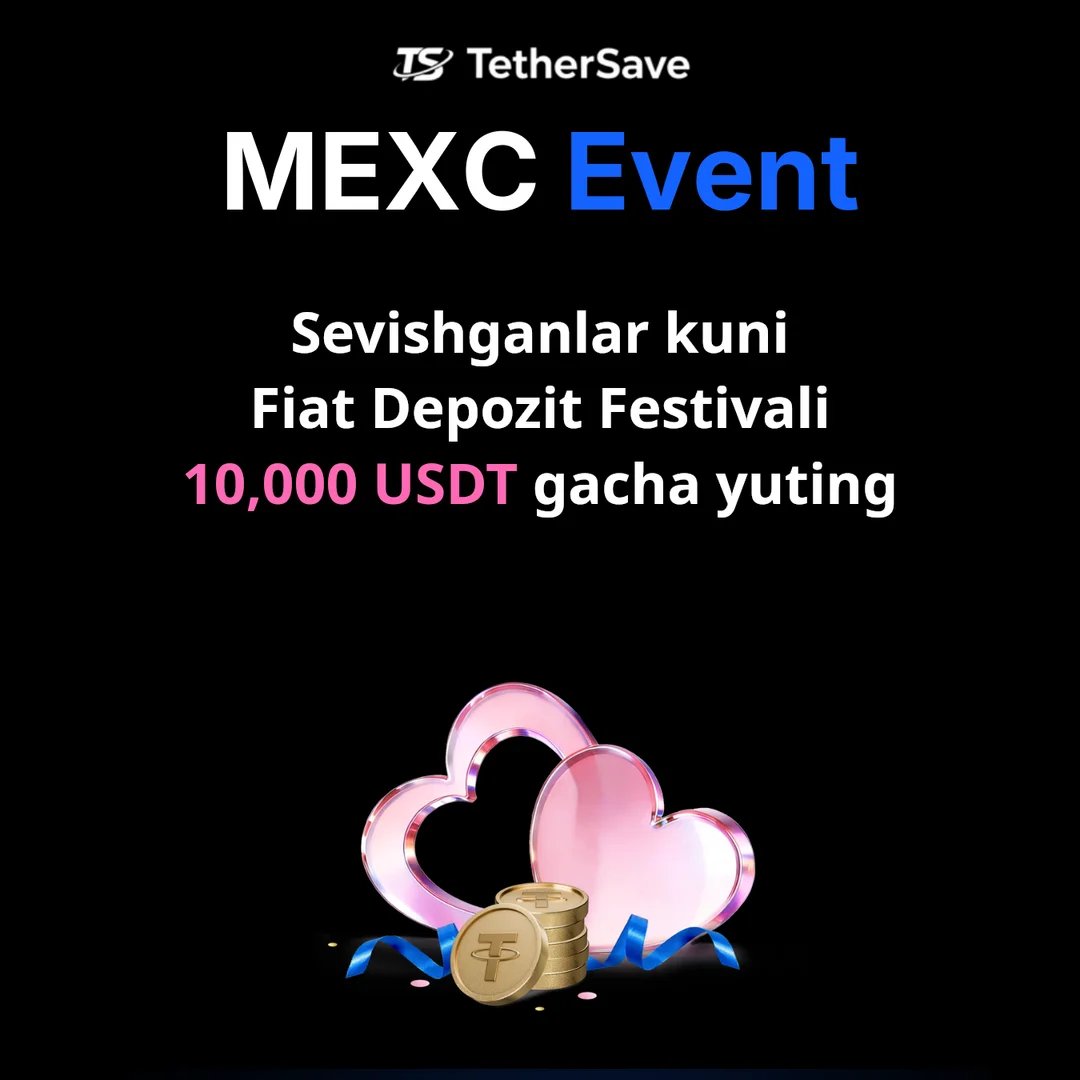 MEXC Valentin Kuni Fiat Depozit Festivali - Klaw mashinasi mukofotlari 10,000 USDT gacha