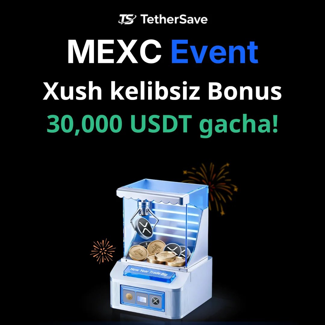 MEXC xush kelibsiz bonusi - 30 000 USDT gacha yuting